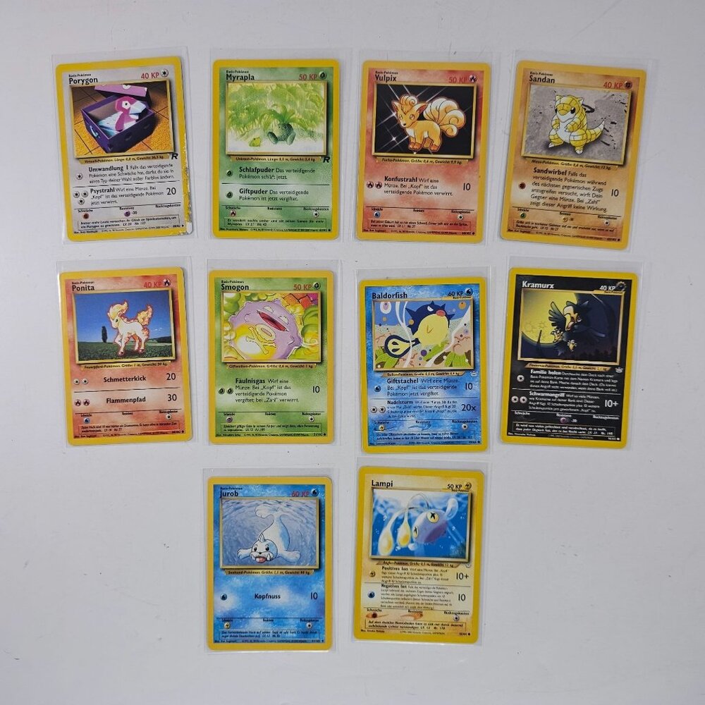 Vintage Germany Pokémon Trading Cards Lot Assorted